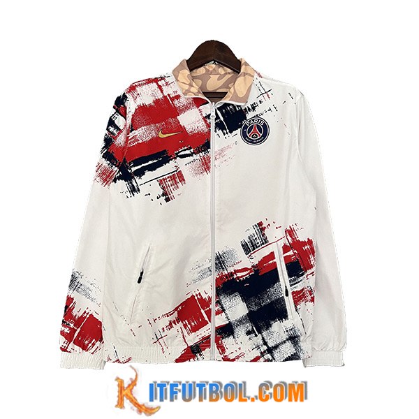 Rompevientos PSG Blanco/Negro/Rojo 2023/2024