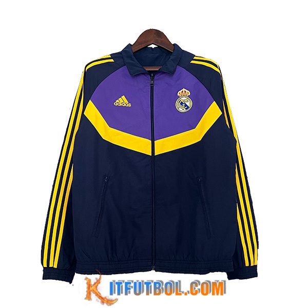 Rompevientos Real Madrid Negro/Violeta/Amarillo 2024/2025