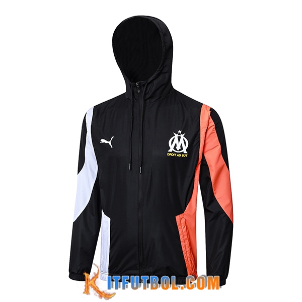 Rompevientos Marsella Negro/Blanco/Naranja 2024/2025