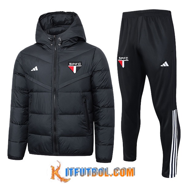 Chandal Plumas Con Capucha Sao Paulo FC Negro 2024/2025