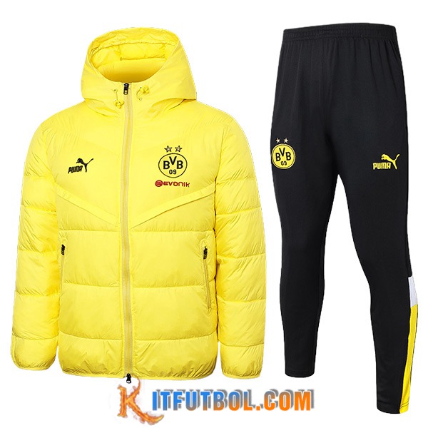 Chandal Plumas Con Capucha Dortmund Amarillo 2024/2025