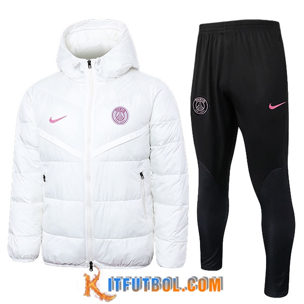 Chandal Plumas Con Capucha PSG Blanco 2024/2025