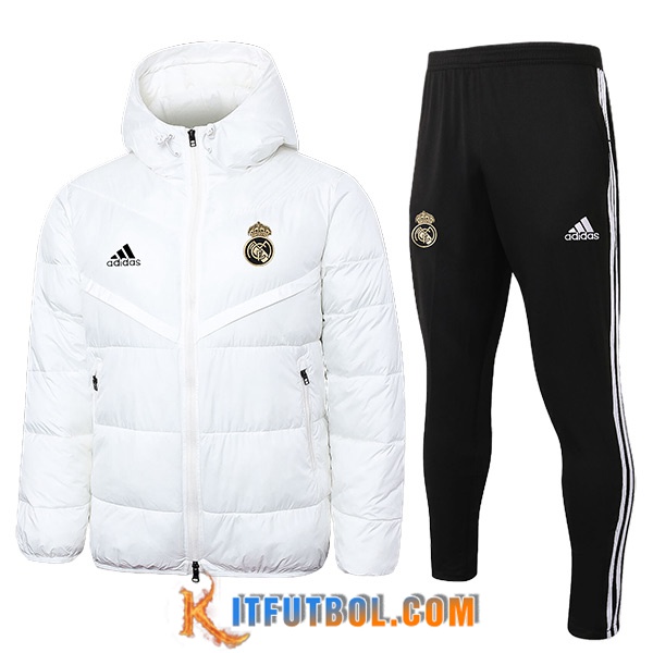 Chandal Plumas Con Capucha Real Madrid Blanco 2024/2025