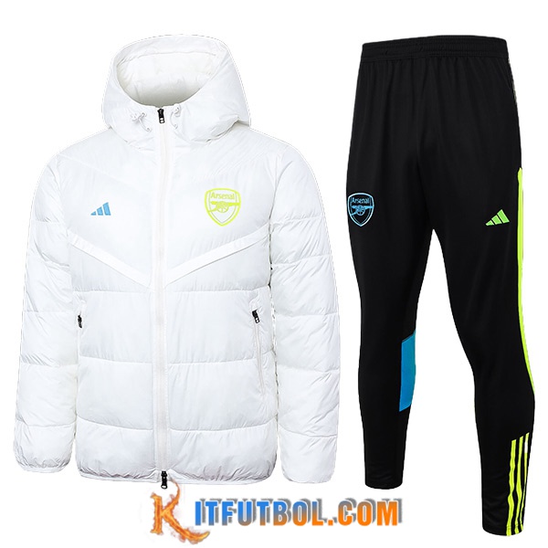 Chandal Plumas Con Capucha Arsenal Blanco 2024/2025