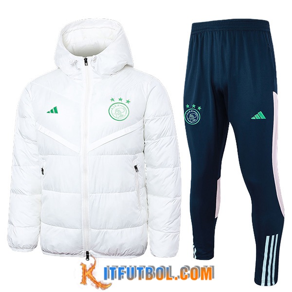 Chandal Plumas Con Capucha Ajax Blanco 2024/2025