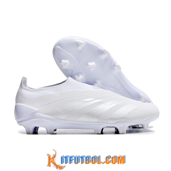 Adidas Botas De Fútbol PREDATOR ELITE LACELESS BOOTS FG Blanco