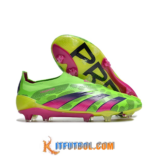Adidas Botas De Fútbol PREDATOR ELITE LACELESS BOOTS FG Verde/Violeta