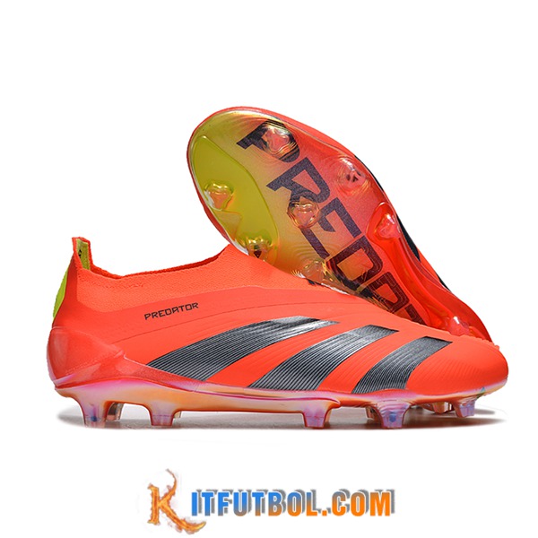 Adidas Botas De Fútbol PREDATOR ELITE LACELESS BOOTS FG Gris/Naranja