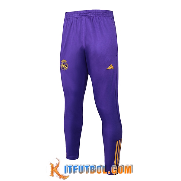 Pantalon Entrenamiento Real Madrid Violeta/Amarillo 2024/2025