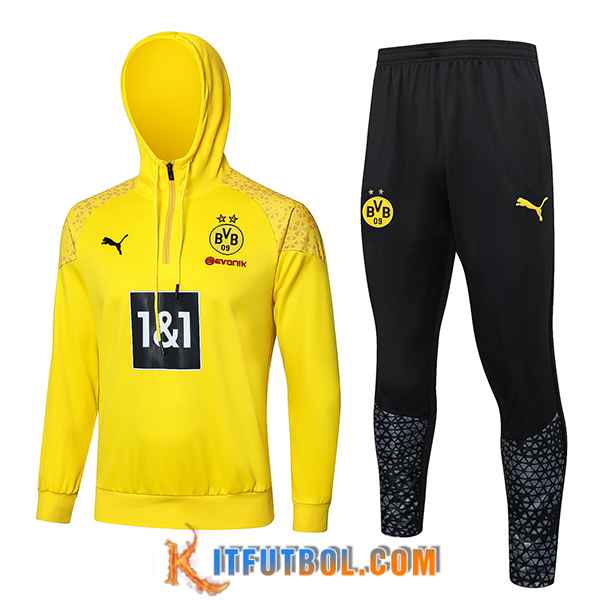 Chaqueta Con Capucha Chandal Dortmund Amarillo/Negro 2024/2025