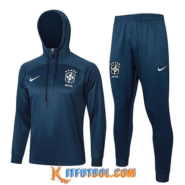 Chaqueta Con Capucha Chandal Brasil Azul marino 2024/2025