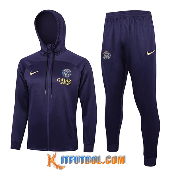 Chaqueta Con Capucha Chandal Rompevientos PSG Violeta 2024/2025