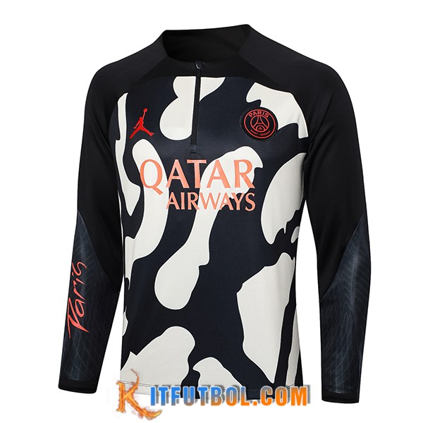 Sudadera De Entrenamiento Jordan PSG Negro/Beige 2024/2025