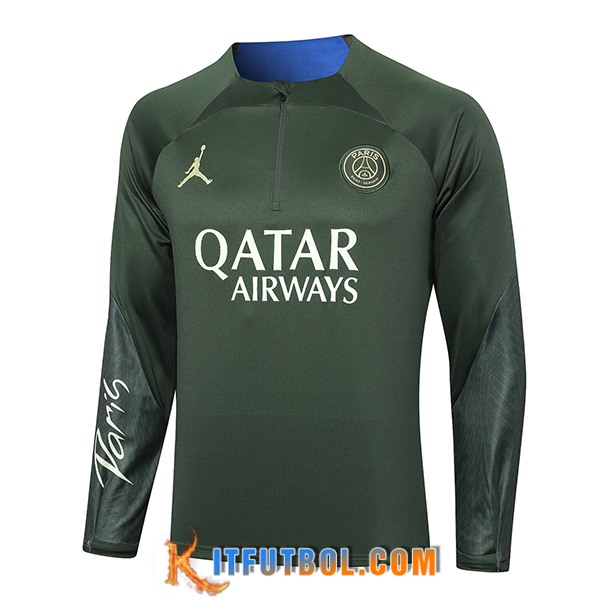 Sudadera De Entrenamiento Jordan PSG Verde 2024/2025