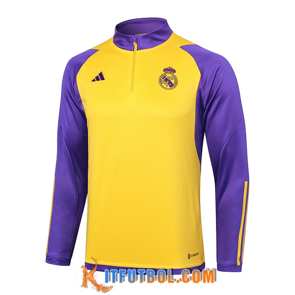 Sudadera De Entrenamiento Real Madrid Violeta/Amarillo 2024/2025