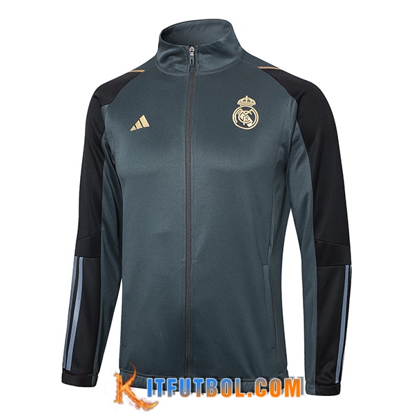 Chaquetas Futbol Real Madrid Gris/Negro 2024/2025
