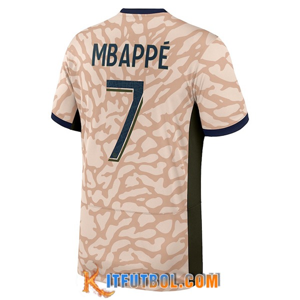 Camisetas De Futbol PSG (MBAPPÉ #7) 2023/2024 Fourth