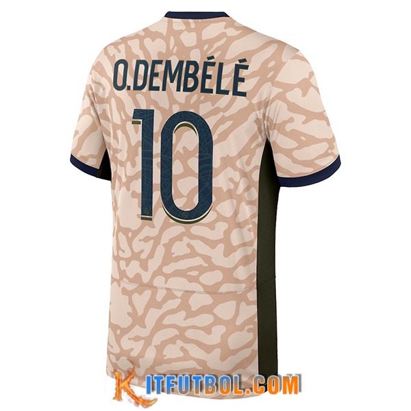 Camisetas De Futbol PSG (O.DEMBÉLÉ #10) 2023/2024 Fourth