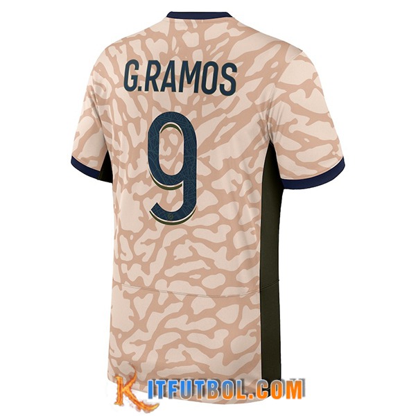 Camisetas De Futbol PSG (G.RAMOS #9) 2023/2024 Fourth