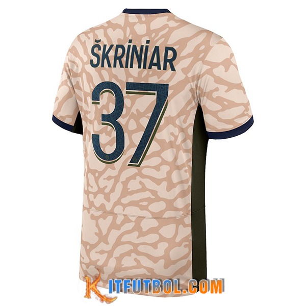 Camisetas De Futbol PSG (SKRINIAR #37) 2023/2024 Fourth