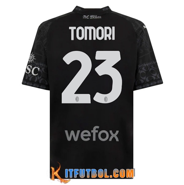 Camisetas De Futbol AC Milan (TOMORI #23) 2023/2024 Fourth Negro