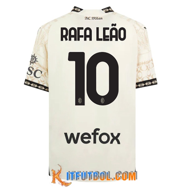Camisetas De Futbol AC Milan (RAFAEL LEÃO #10) 2023/2024 Fourth Blanco