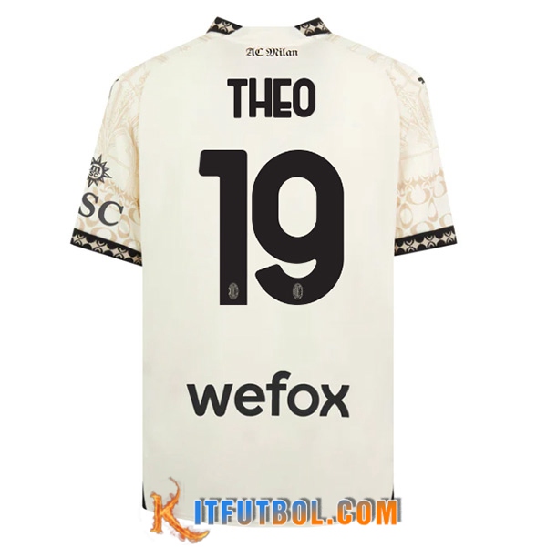 Camisetas De Futbol AC Milan (THEO #19) 2023/2024 Fourth Blanco