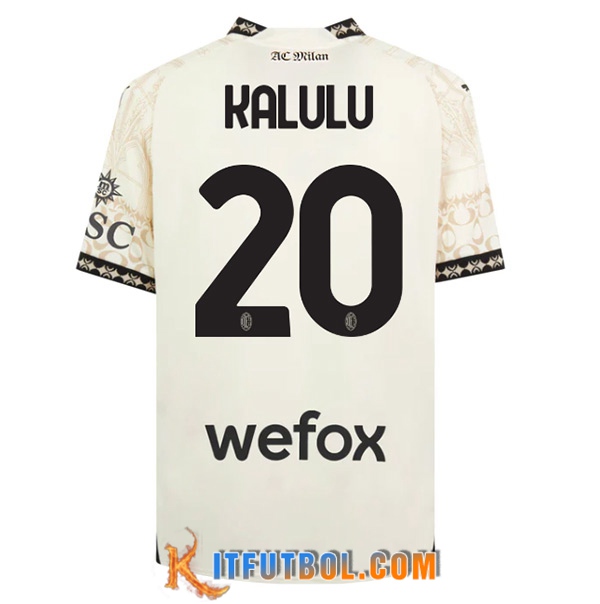 Camisetas De Futbol AC Milan (KALULU #20) 2023/2024 Fourth Blanco