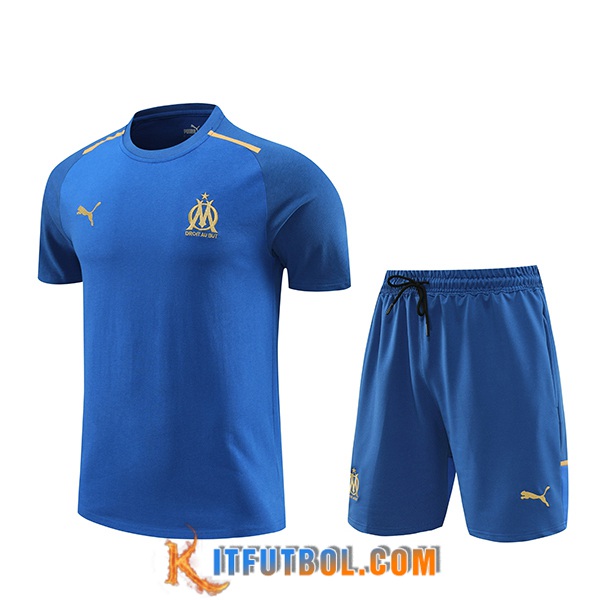 Camiseta Entrenamiento + Cortos Marsella Azul 2024/2025