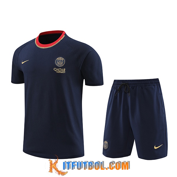 Camiseta Entrenamiento + Cortos PSG Azul Oscuro 2024/2025