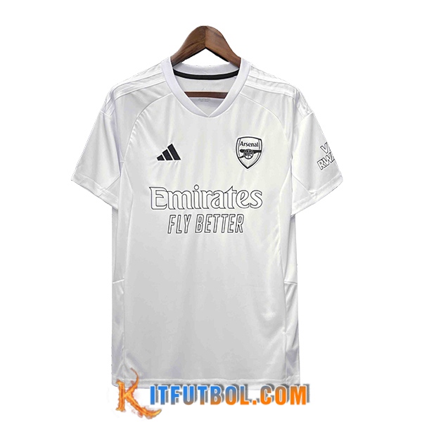 Camiseta Entrenamiento Arsenal Blanco/Negro 2024/2025