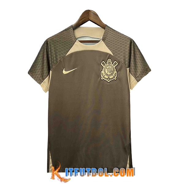 Camiseta Entrenamiento Corinthians Verde/Marrón 2024/2025