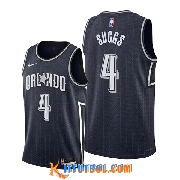 Camisetas De Futbol Orlando Magic (SUGGS #4) 2024/25 Negro/Gris