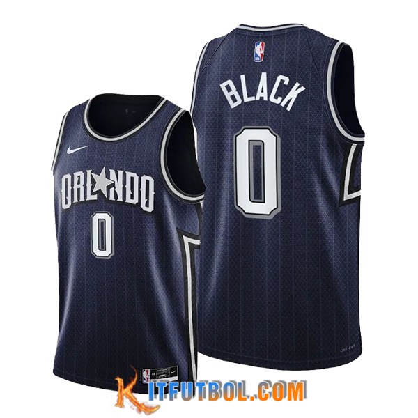 Camisetas De Futbol Orlando Magic (BLACK #0) 2024/25 Negro/Gris