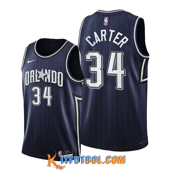 Camisetas De Futbol Orlando Magic (CARTER #34) 2024/25 Negro/Gris