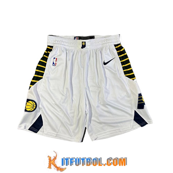 Cortos NBA Indiana Pacers 2024/25 Blanco/Negro/Amarillo