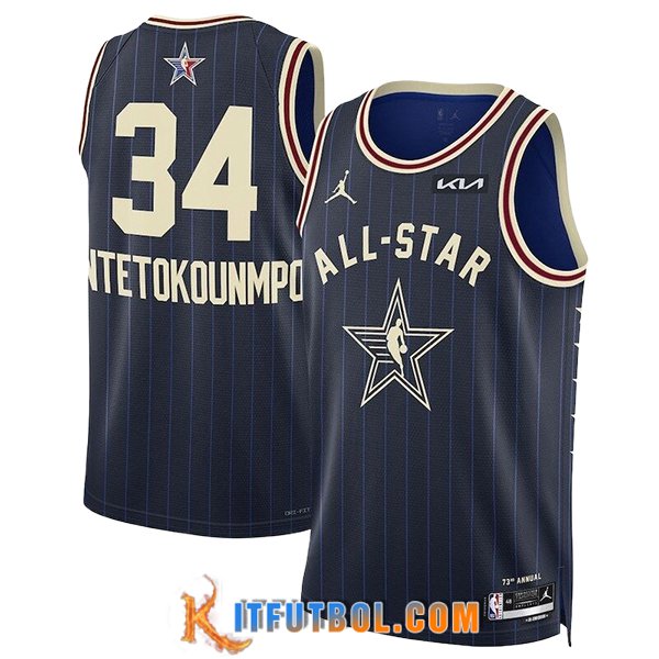Camisetas De Futbol American All-Star (ANTETOKOUNMPO #34) 2024/25 Azul/Amarillo