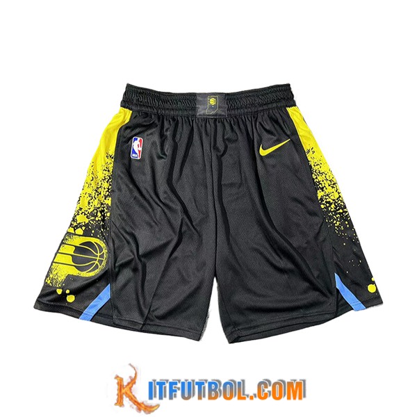 Cortos NBA Indiana Pacers 2024/25 Negro/Amarillo