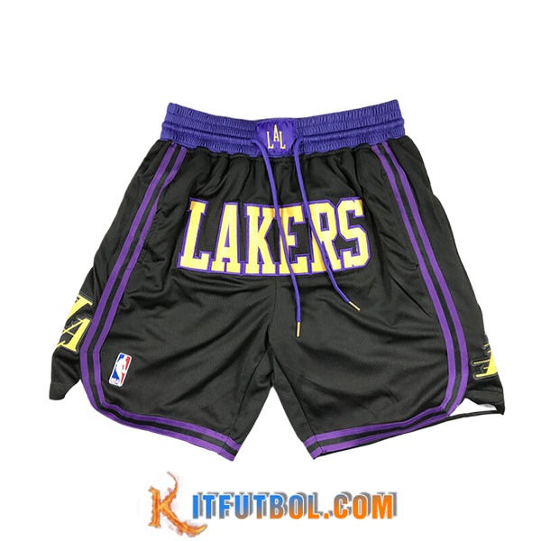 Cortos NBA Los Angeles Lakers 2024/25 Negro/Amarillo/Violeta