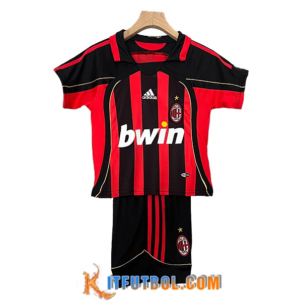 Camisetas De Futbol AC Milan Retro Ninos Primera 2006/2007