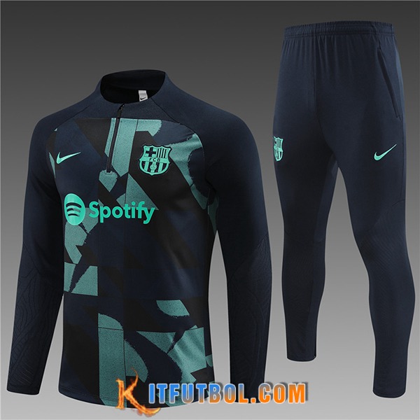 Chandal Equipos De Futbol FC Barcelona Ninos Negro/Verde 2024/2025