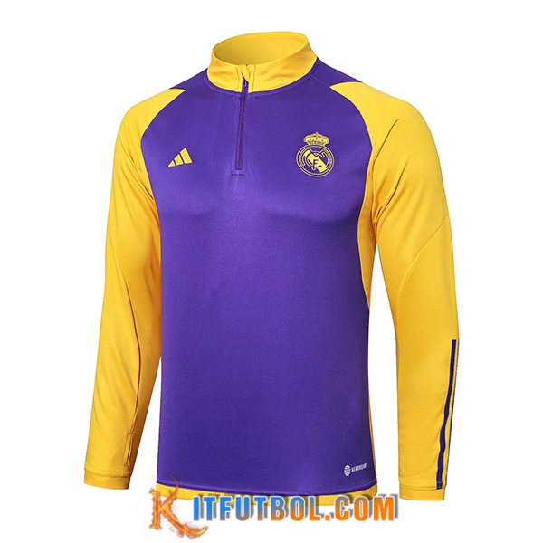 Sudadera De Entrenamiento Real Madrid Violeta/Amarillo 2024/2025