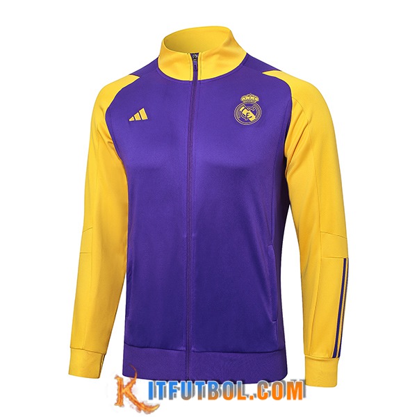 Chaquetas Futbol Real Madrid Violeta/Amarillo 2024/2025