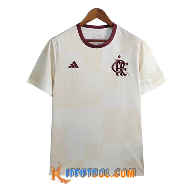 Camiseta Entrenamiento Flamenco Blanco/Marrón 2024/2025