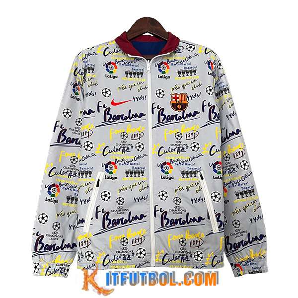 Rompevientos FC Barcelona Gris/Negro 2024/2025