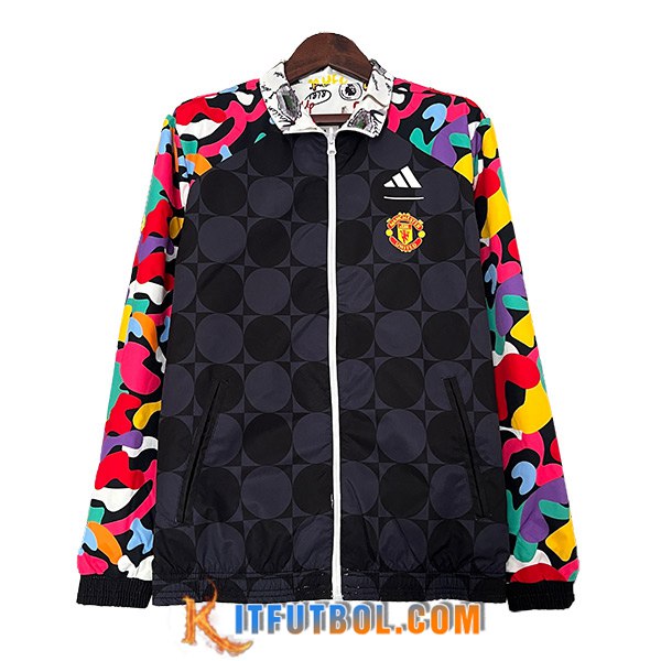 Rompevientos Manchester United Negro/Gris/Rojo 2024/2025