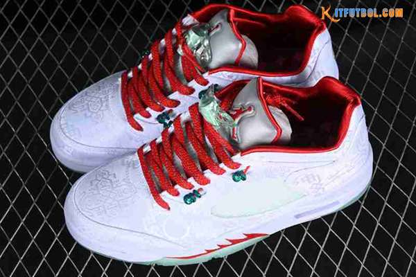 Nike Air Jordan 5 AJ5 Blanco/Verde/Rojo 1551183