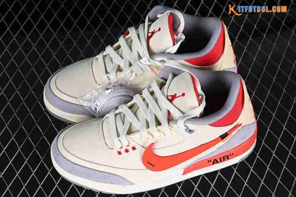 Nike Air Jordan 3 Retro AJ3 Beige/Gris/Rojo DH7139-002