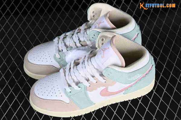 Nike Air Jordan 1 Mid Blanco/Rosa/Verde DZ5361-100