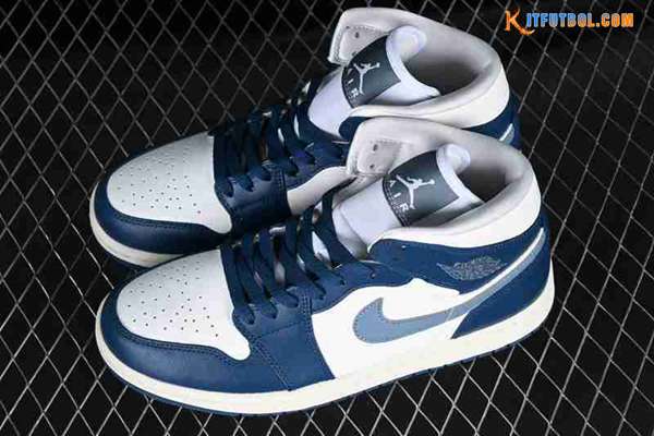 Nike Air Jordan 1 Mid Blanco/Azul BQ6472-414